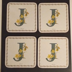 Vintage Pimpernel RARE Jasmine Cork Coasters Set of 4